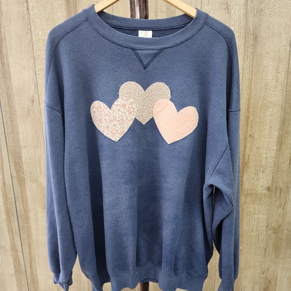 Heart Patchwork Crewneck Sweater - Picture 4 of 7